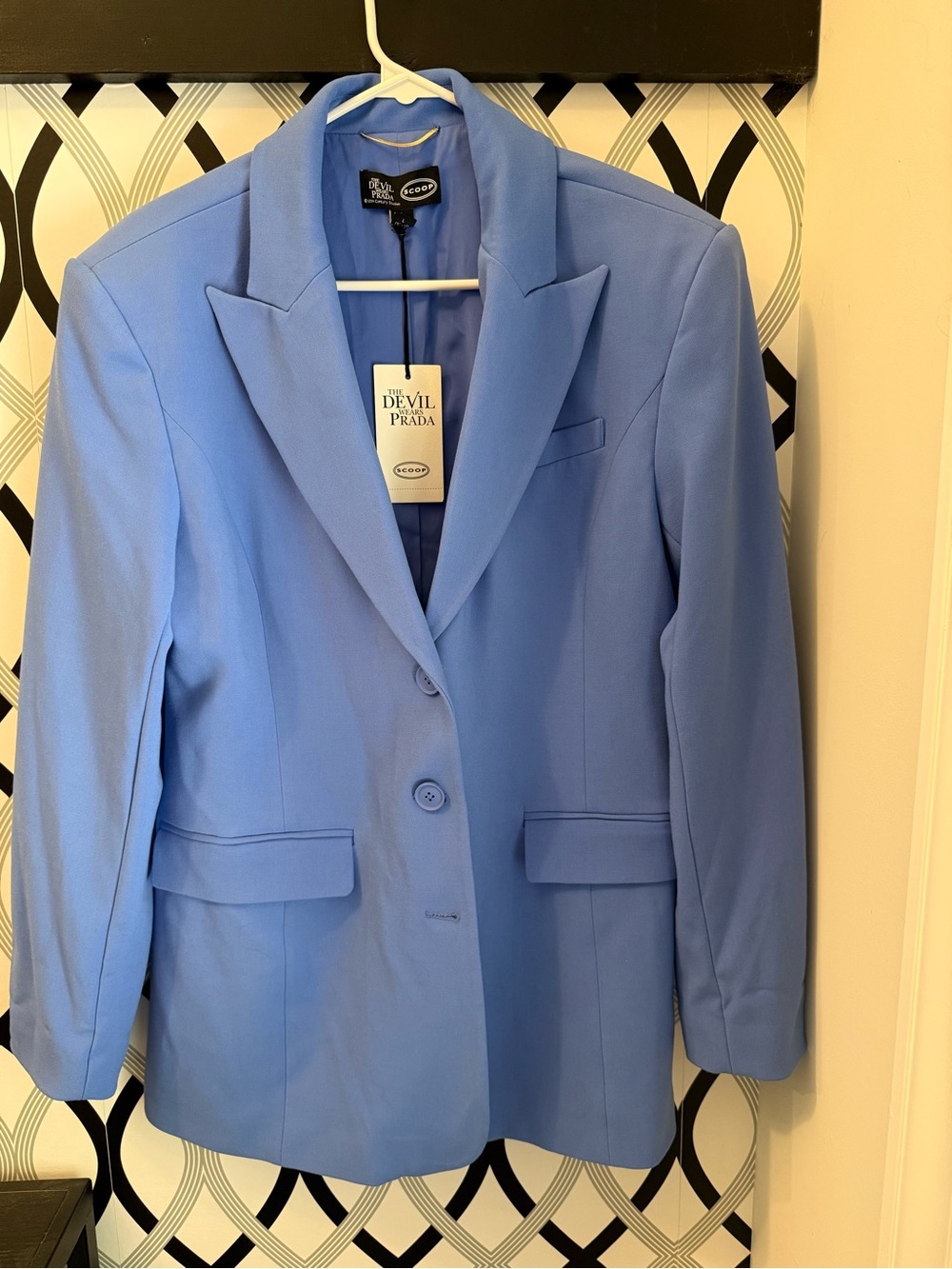 Devil Wears Prada Sky Blue Single-Breasted Blazer